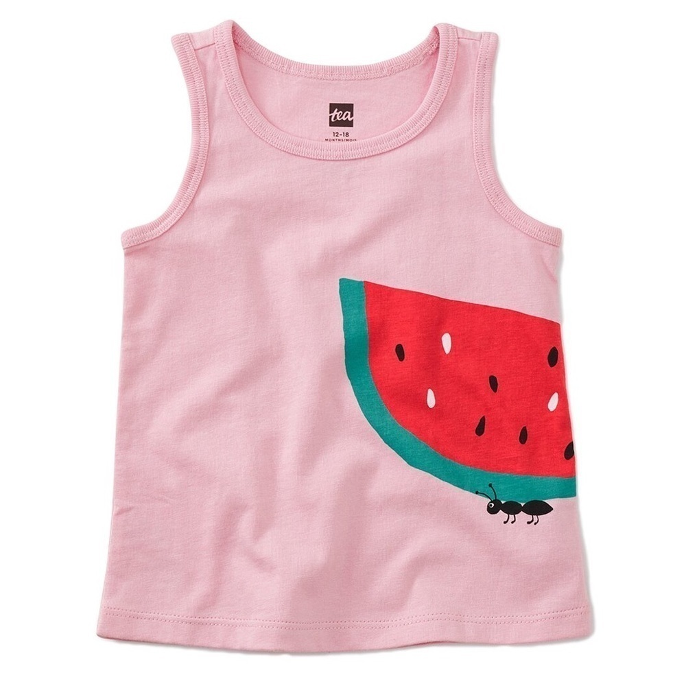 NEW Tea Collection Pink Watermelon Tank Top